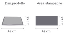 Crea Bar mat personalizzato area di stampa da personalizzare del prodotto