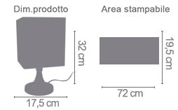 Lampada Quadrata Rotante area di stampa da personalizzare del prodotto