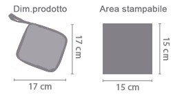 Presina con foto area di stampa da personalizzare del prodotto