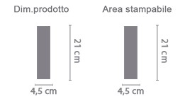 Segnalibro cartoncino plastificato area di stampa da personalizzare del prodotto