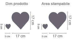 Puzzle a cuore in legno area di stampa da personalizzare del prodotto