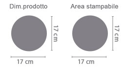Puzzle Legno Rotondi personalizzati area di stampa da personalizzare del prodotto