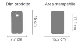 Cover Htc M10 Stampa 3D area di stampa da personalizzare del prodotto