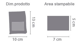 Sacchetto Portaconfetti area di stampa da personalizzare del prodotto