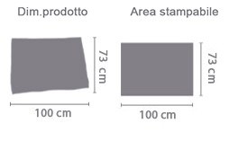 Crea Coperta per Animali area di stampa da personalizzare del prodotto