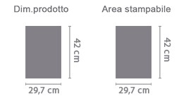 Calendario su Arazzo con Foto area di stampa da personalizzare del prodotto