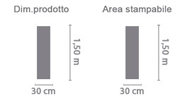Misura Bimbi in Tessuto area di stampa da personalizzare del prodotto