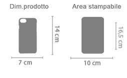 Crea Cover iPhone 7 Stampa 3D area di stampa da personalizzare del prodotto
