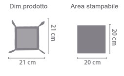 Crea Portaoggetti da Tavolo area di stampa da personalizzare del prodotto