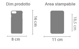 Stampa Cover iPhone 7 Plus 3D area di stampa da personalizzare del prodotto