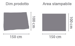 Crea coperta natalizia personalizzata area di stampa da personalizzare del prodotto