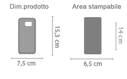 Stampa Cover Silicone Galaxy S7 Edge area di stampa da personalizzare del prodotto