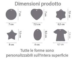 Addobbi in ceramica varie forme area di stampa da personalizzare del prodotto