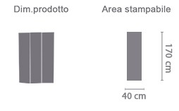 Paravento Personalizzato area di stampa da personalizzare del prodotto