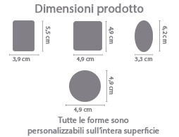 Personalizza portachiavi in masonite area di stampa da personalizzare del prodotto