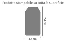 Portachiavi Rettangolare in Pelle area di stampa da personalizzare del prodotto