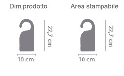 Cartello Non Disturbare area di stampa da personalizzare del prodotto