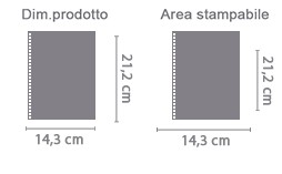 Agenda grande personalizzata area di stampa da personalizzare del prodotto