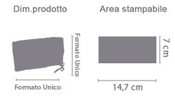 Portacellulare Personalizzato area di stampa da personalizzare del prodotto