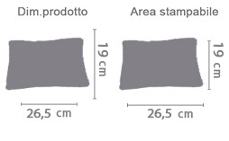 Copri borsa acqua calda area di stampa da personalizzare del prodotto