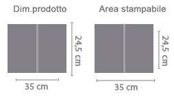 Crea Diario personalizzato area di stampa da personalizzare del prodotto