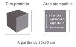 Cubo Con Foto Elite area di stampa da personalizzare del prodotto