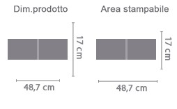 Pentagramma da stampare area di stampa da personalizzare del prodotto