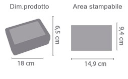Crea Cestino Porta Merende area di stampa da personalizzare del prodotto