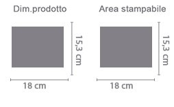 Stampa Pezzuola per Occhiali area di stampa da personalizzare del prodotto