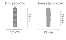 Porta carta igienica tessuto area di stampa da personalizzare del prodotto