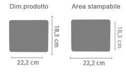 Stampa Tappetino Mouse in Pelle area di stampa da personalizzare del prodotto