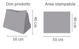 Borsa per mare da personalizzare area di stampa da personalizzare del prodotto