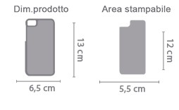Crea Cover Blackberry Z10 area di stampa da personalizzare del prodotto