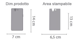 Crea sony xperia z area di stampa da personalizzare del prodotto