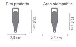 Apribottiglie grande personalizzato area di stampa da personalizzare del prodotto