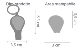 Tagliaunghie Apribottiglie Stampato area di stampa da personalizzare del prodotto
