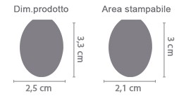 Portachiavi in Cristallo a Goccia area di stampa da personalizzare del prodotto