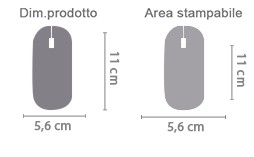 Mouse stampa 3d area di stampa da personalizzare del prodotto