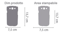 Crea Cover samsung s3 in 3d area di stampa da personalizzare del prodotto