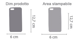 Crea Cover Iphone 5 in 3d area di stampa da personalizzare del prodotto