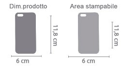 Crea Cover Iphone 4-4s in 3d area di stampa da personalizzare del prodotto