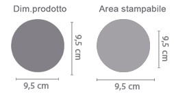 Stampa Sottobicchiere in masonite area di stampa da personalizzare del prodotto