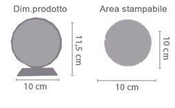 Cristallo tondo con foto area di stampa da personalizzare del prodotto