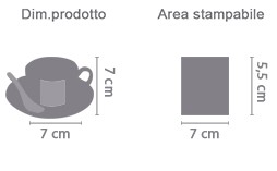 Tazza Coffee Ritratto area di stampa da personalizzare del prodotto