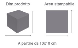 Foto Cubo Elegance area di stampa da personalizzare del prodotto