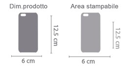 Cover iPhone 5C stampa 3D area di stampa da personalizzare del prodotto