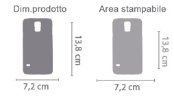 Cover Galaxy S5 stampa 3D area di stampa da personalizzare del prodotto