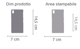 Cover Xperia Z2 stampa 3D area di stampa da personalizzare del prodotto