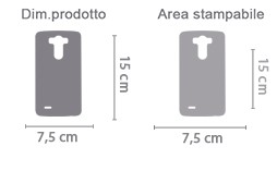 Cover Lg g3 stampa 3D area di stampa da personalizzare del prodotto