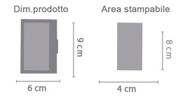 Crea Porta Biglietti da Visita area di stampa da personalizzare del prodotto